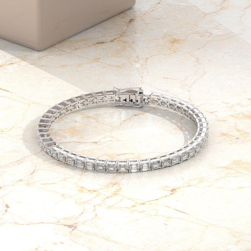 Emerald Cut Tennis Bracelet / Classic and Elegant Diamond Bracelet / Anniversary Birthday Gift for her