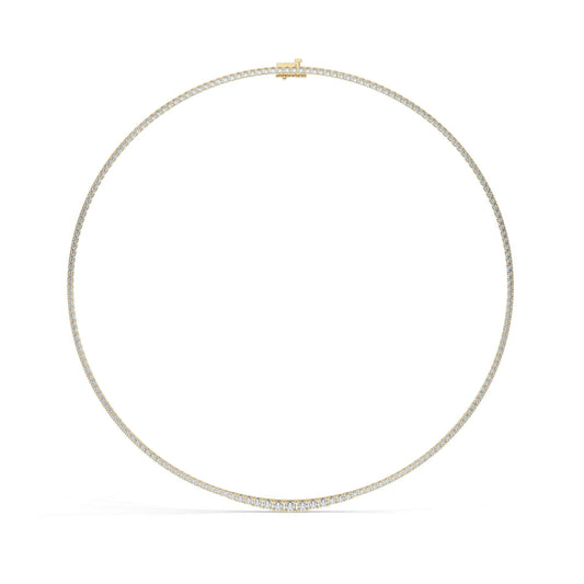 Classic Diamond Tennis Necklace / 14k Gold 4 Prong Graduated Diamond Tennis Necklace / Anniversary Bridal Birthday Gift