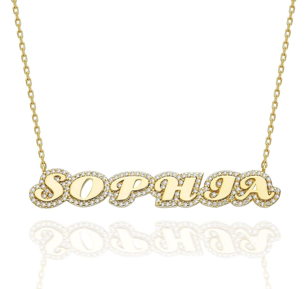 Personalized Diamond Name Necklace