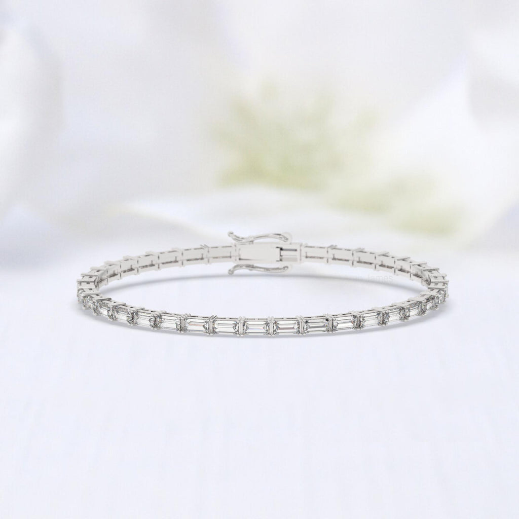 Baguette Diamond Tennis Bracelet / 2.4 CT to 6.5 CT 14k Baguette Diamond Bracelet / Diamond Bracelet / Birthday Graduation Anniversary Gift