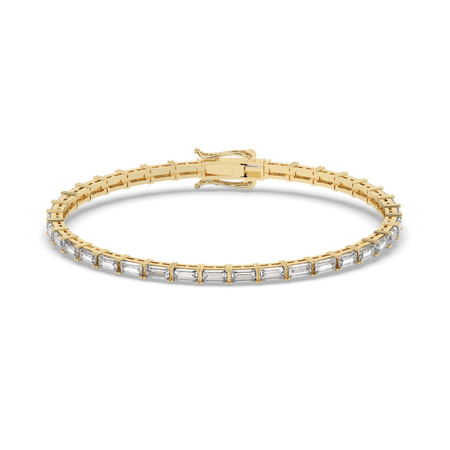 Baguette Diamond Tennis Bracelet / 2.4 CT to 6.5 CT 14k Baguette Diamond Bracelet / Diamond Bracelet / Birthday Graduation Anniversary Gift