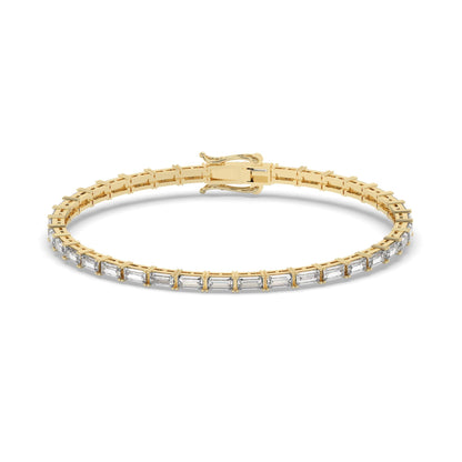 Baguette Diamond Tennis Bracelet / 2.4 CT to 6.5 CT 14k Baguette Diamond Bracelet / Diamond Bracelet / Birthday Graduation Anniversary Gift