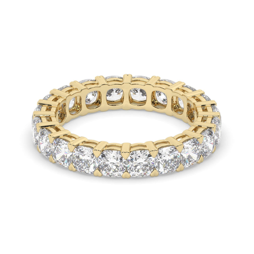 14k Gold Cushion Cut Diamond Eternity Band - Natural or Lab Grown