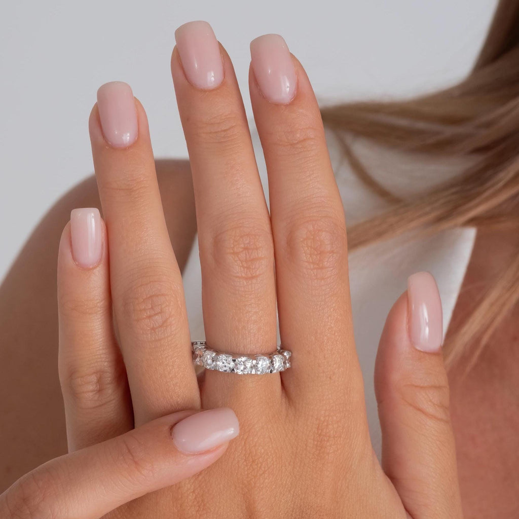 Elegant Cushion Cut Half Eternity Diamond Band in 14k Gold - Your Choice of Natural or Lab Grown / Halfway Cushion Cut Wedding Band