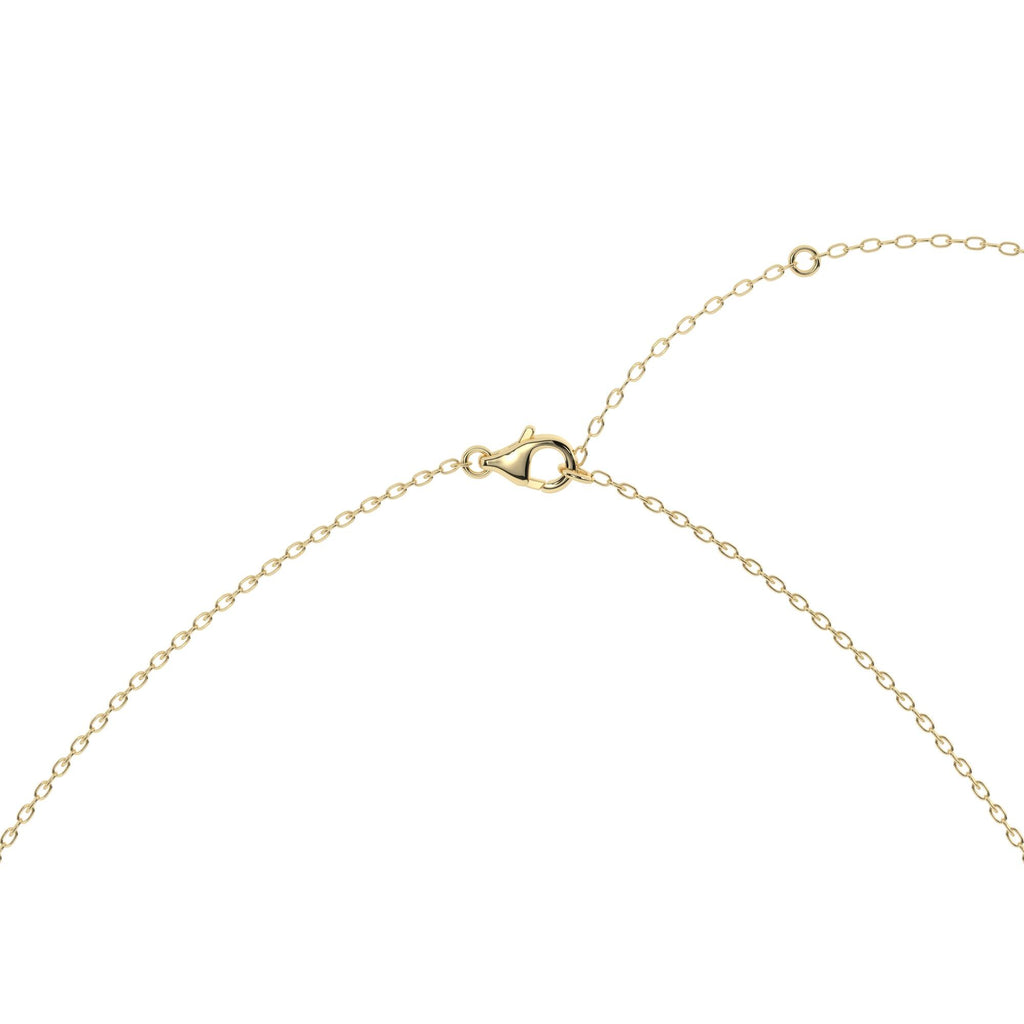 1.3 CT Diamond Station Necklace: 14k Gold Bezel Set Layering Necklace