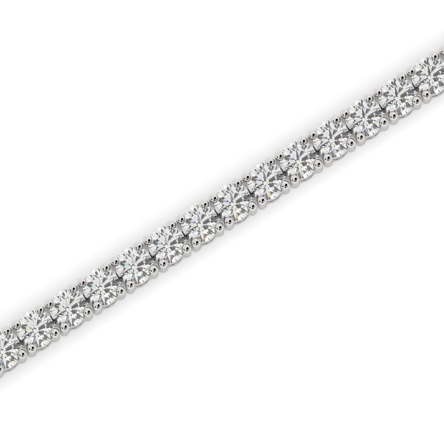 Diamond 4 Prong Tennis Bracelet / 14k Gold Crown Classic Tennis Bracelet / Elegant Gift For Her / Natural, Lab, Moissanite Options