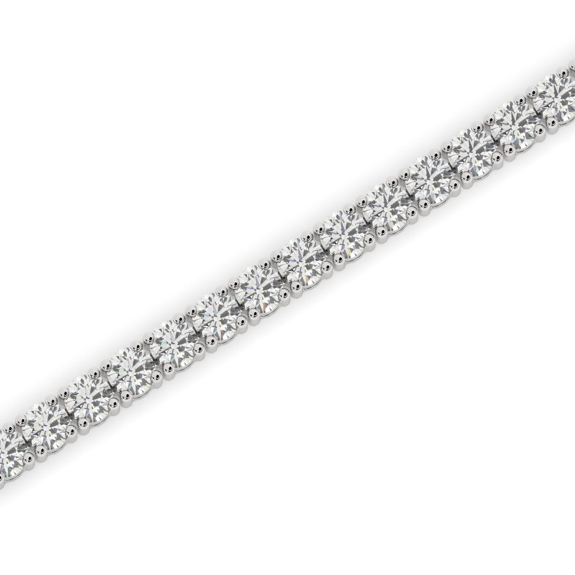 Diamond 4 Prong Tennis Bracelet / 14k Gold Crown Classic Tennis Bracelet / Elegant Gift For Her / Natural, Lab, Moissanite Options
