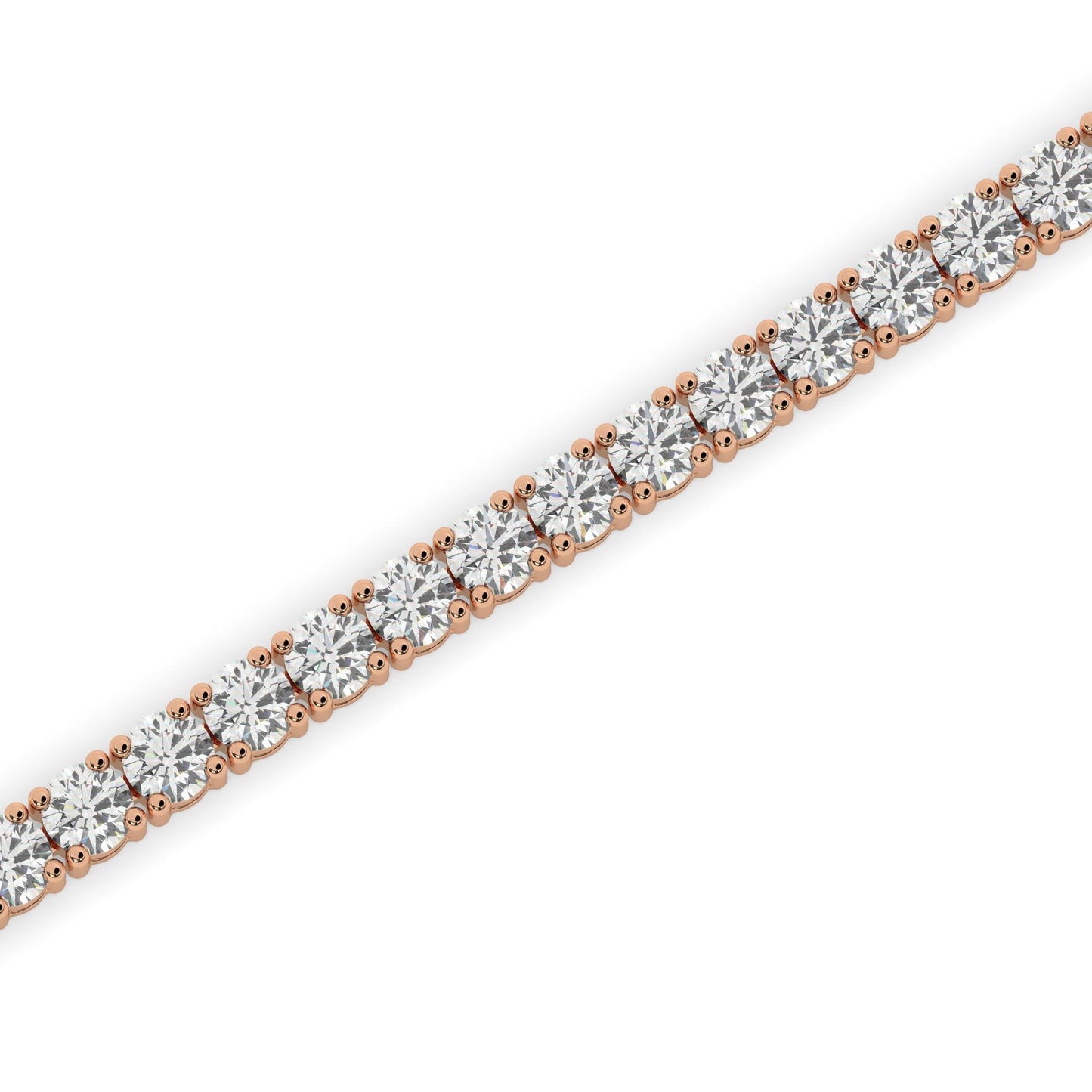 Diamond 4 Prong Tennis Bracelet / 14k Gold Crown Classic Tennis Bracelet / Elegant Gift For Her / Natural, Lab, Moissanite Options