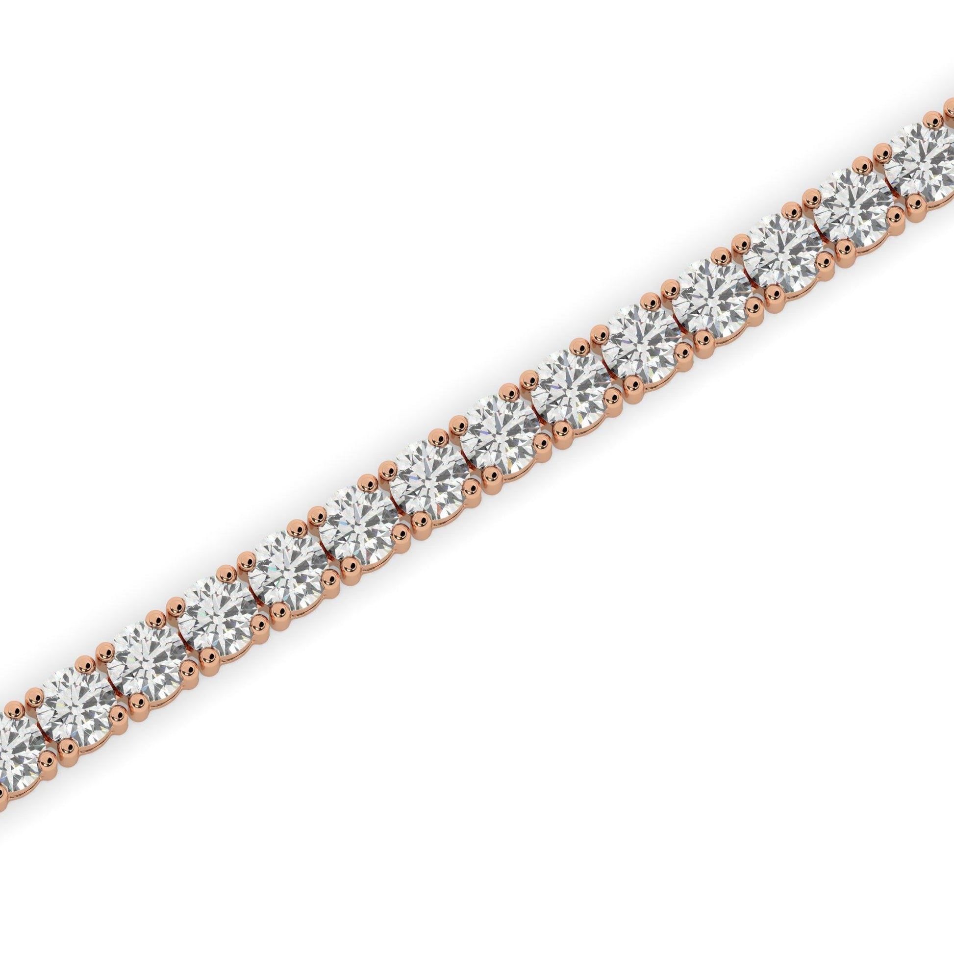 Diamond 4 Prong Tennis Bracelet / 14k Gold Crown Classic Tennis Bracelet / Elegant Gift For Her / Natural, Lab, Moissanite Options