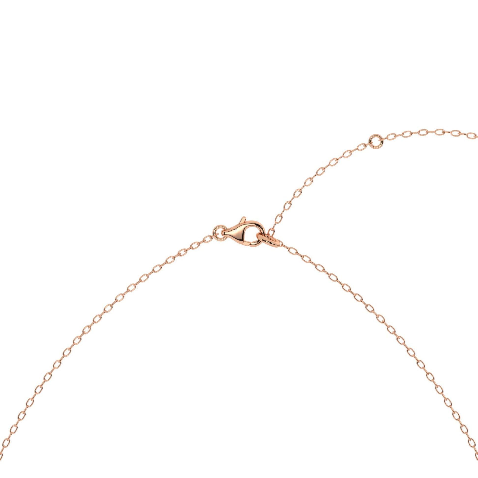 Modern Station Necklace with Statement Center | 14k Gold | Everyday Diamond Necklace | Gift for Wife or Girlfriend / Holiday jewelry gift
