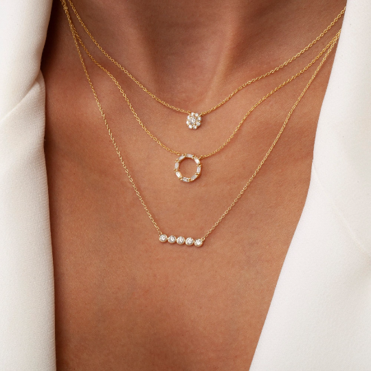 Diamond Halo Necklace