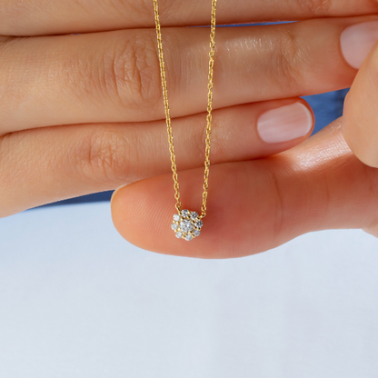 Diamond Halo Necklace