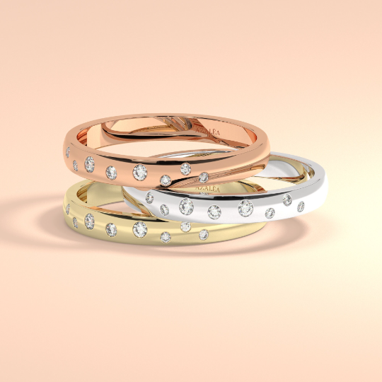 Diamond Flush Round Ring