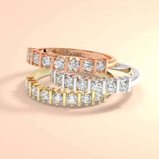 Half Eternity Diamond Wedding Band