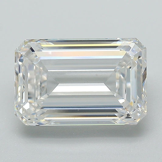 5.07 Carat Emerald Shaped  F - VS1 Clarity IGI Certified Lab Grown Diamond