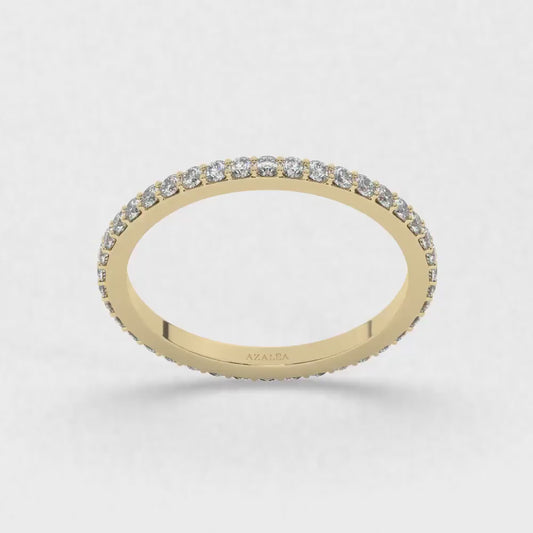 Diamond Wedding Band / 14k Gold Prong Setting Full Eternity Diamond Wedding Ring / Diamond Anniversary Ring / Wedding Gift