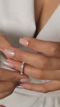 14k Gold Marquise Diamond Wedding Band - Anniversary Ring