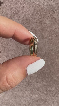 Diamond Wedding Band / 14k Gold Half Eternity Channel Set Diamond Wedding Ring / Diamond Anniversary Ring / Birthday Gift / Wedding Gift