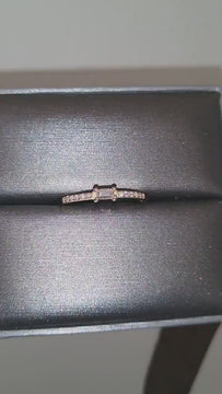 14k Gold Baguette Diamond Wedding Band / Diamond Stacking Ring / Anniversary Birthday Gift Minimalist Jewelry / Engagement Ring