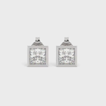 14k Gold Princess Cut Diamond Stud Earrings: Bezel Set Solitaire