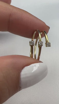 14k Gold Spiral Cuff Spiral Diamond Ring / Wedding Band / Stacking Ring / Birthday Bridal Anniversary Gift