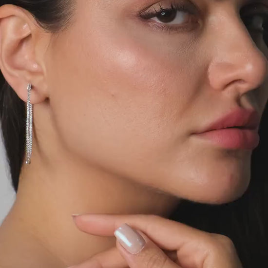 14k Gold Inside Out Diamond Hoop Earrings / 0.90-2.3 CARAT Inside Out Hoops / Anniversary Bridal Wedding Birthday Gift