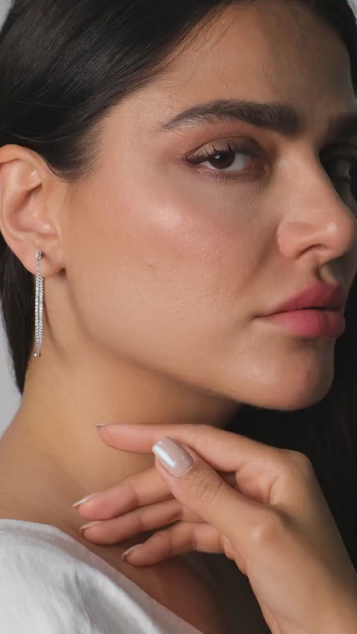 14k Gold Inside Out Diamond Hoop Earrings / 0.90-2.3 CARAT Inside Out Hoops / Anniversary Bridal Wedding Birthday Gift