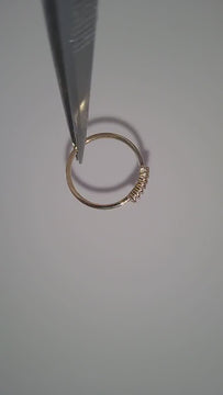 14k Gold Baguette Diamond Wedding Band/ Baguette Diamond Stacking Ring / Anniversary Bridal Gift / Minimalist Diamond Ring