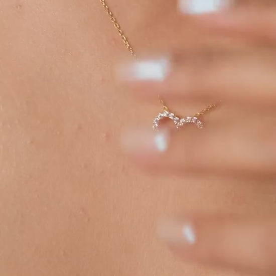 0.50 ct Diamond Heart Necklace / 14k Gold Diamond Love Necklace / Layer Necklace / Birthday Graduation Anniversary Bridal Gift / Moissanite