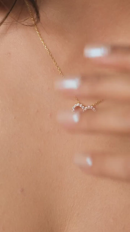 0.50 ct Diamond Heart Necklace / 14k Gold Diamond Love Necklace / Layer Necklace / Birthday Graduation Anniversary Bridal Gift / Moissanite