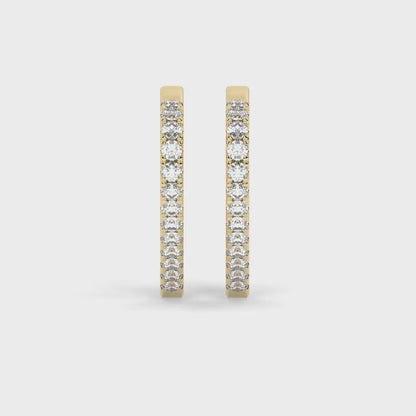 14k Gold heart shape Hoop Earrings / Diamond Huggie Earrings/ Anniversary Birthday Bridal Wedding Gift for her / Romantic Gift