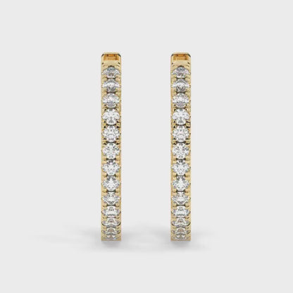 Diamond Hoop Earrings