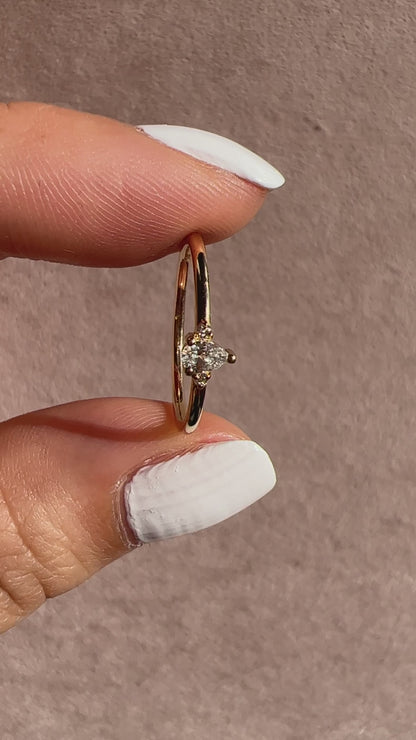Pear Diamond Wedding Band