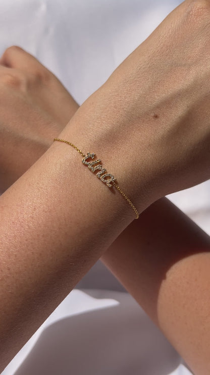 Tina Personalized Diamond Name Bracelet