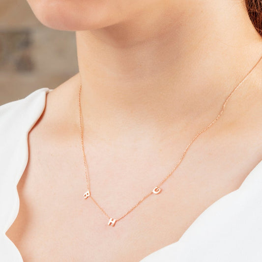 Personalized Diamond Initial Necklace