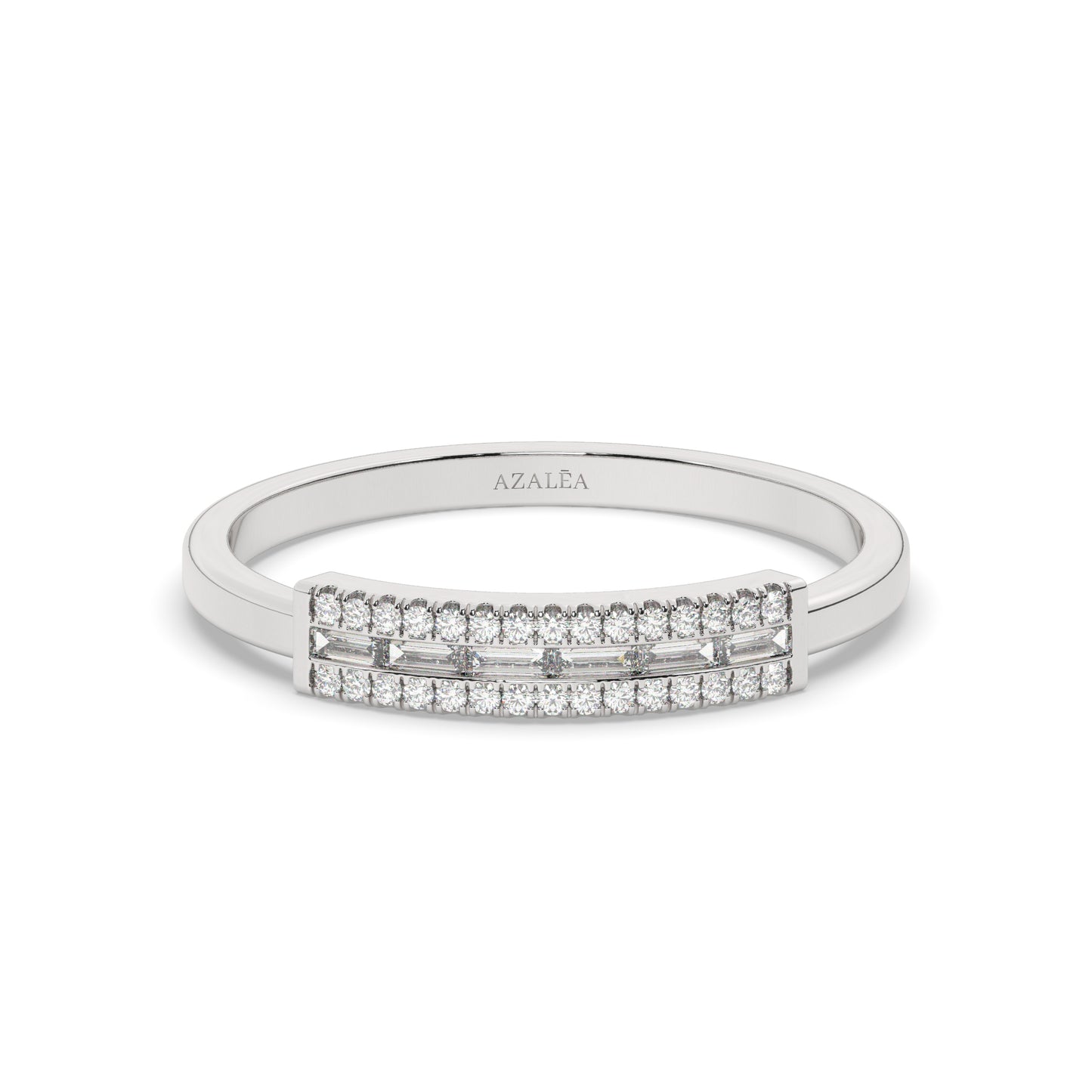 Baguette Round Diamond Ring