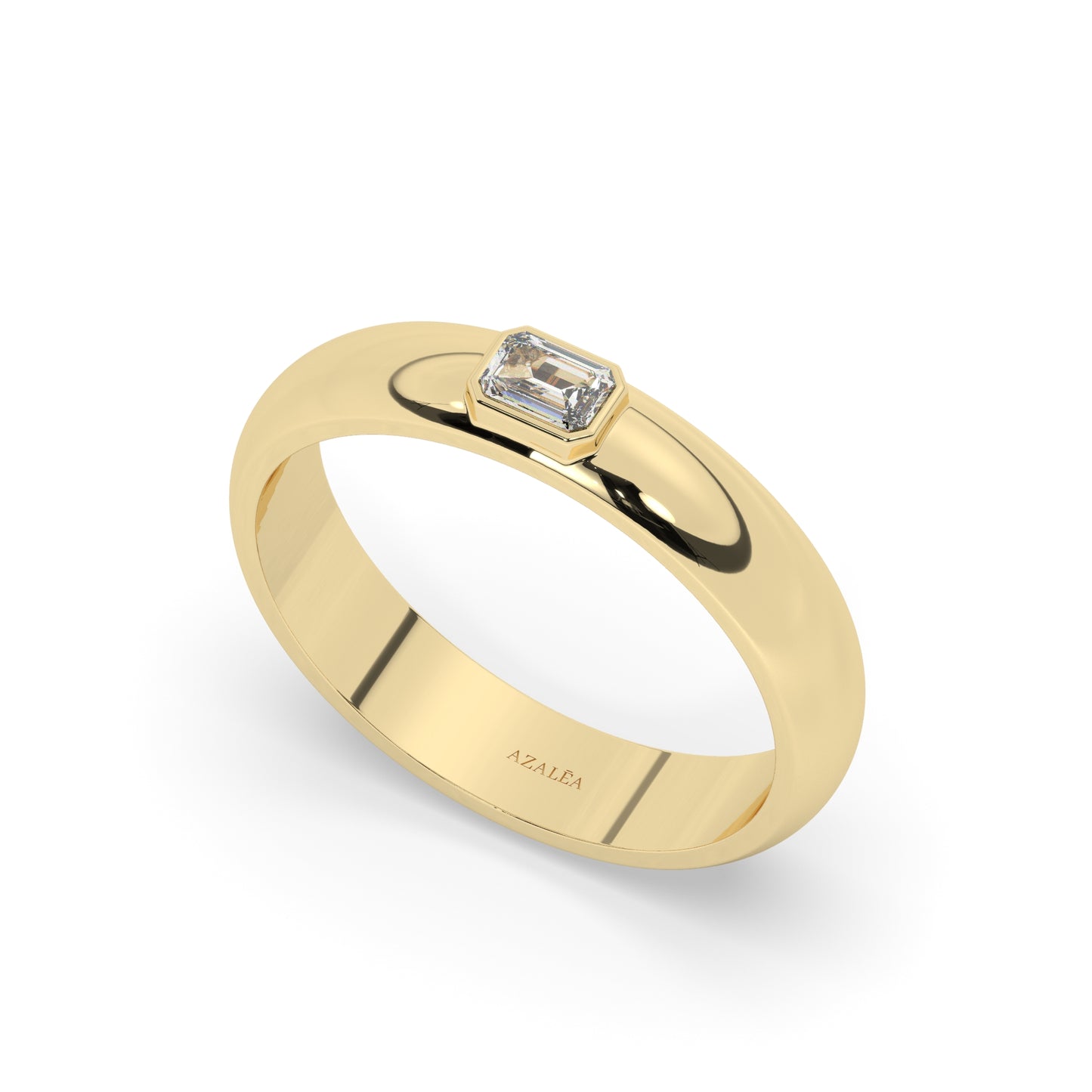 Emerald Cut Diamond Wedding Ring