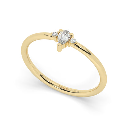 Pear Diamond Wedding Band