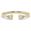 Pear Diamond Cuff Ring