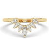 Curved Diamond Chevron Wedding Band