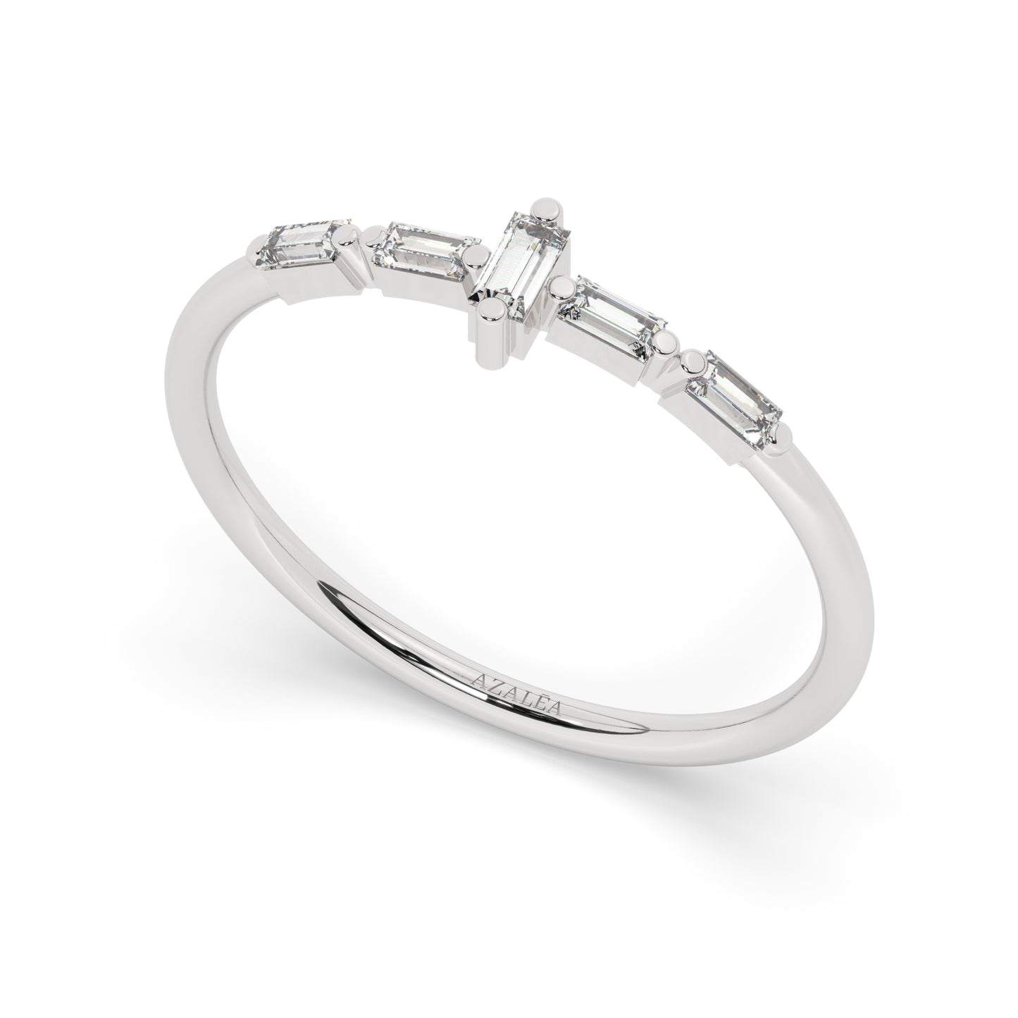 Gold Baguette Diamond Wedding Ring