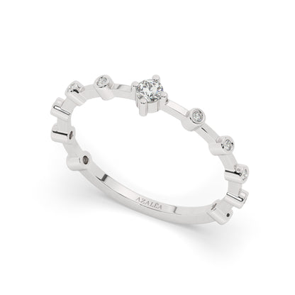 Round Diamond Wedding Band