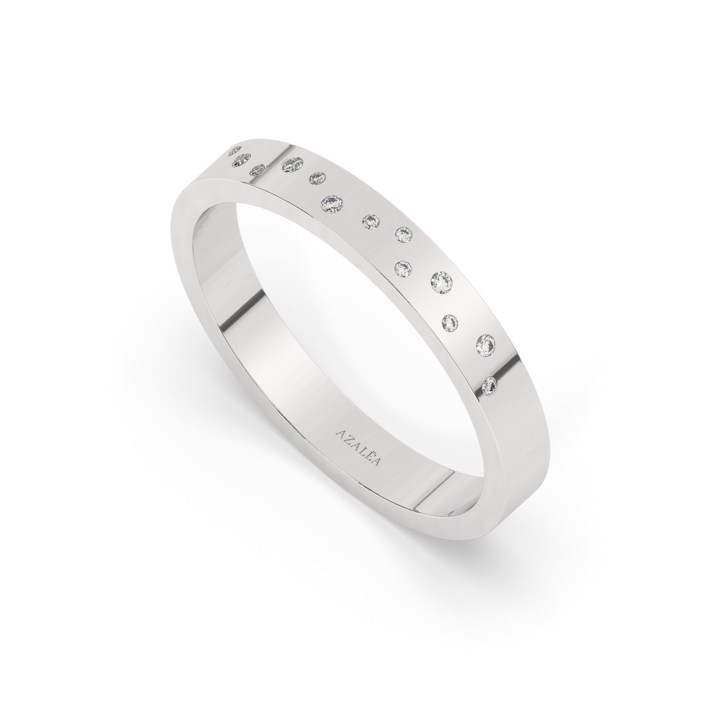 Flush Diamond Wedding Band