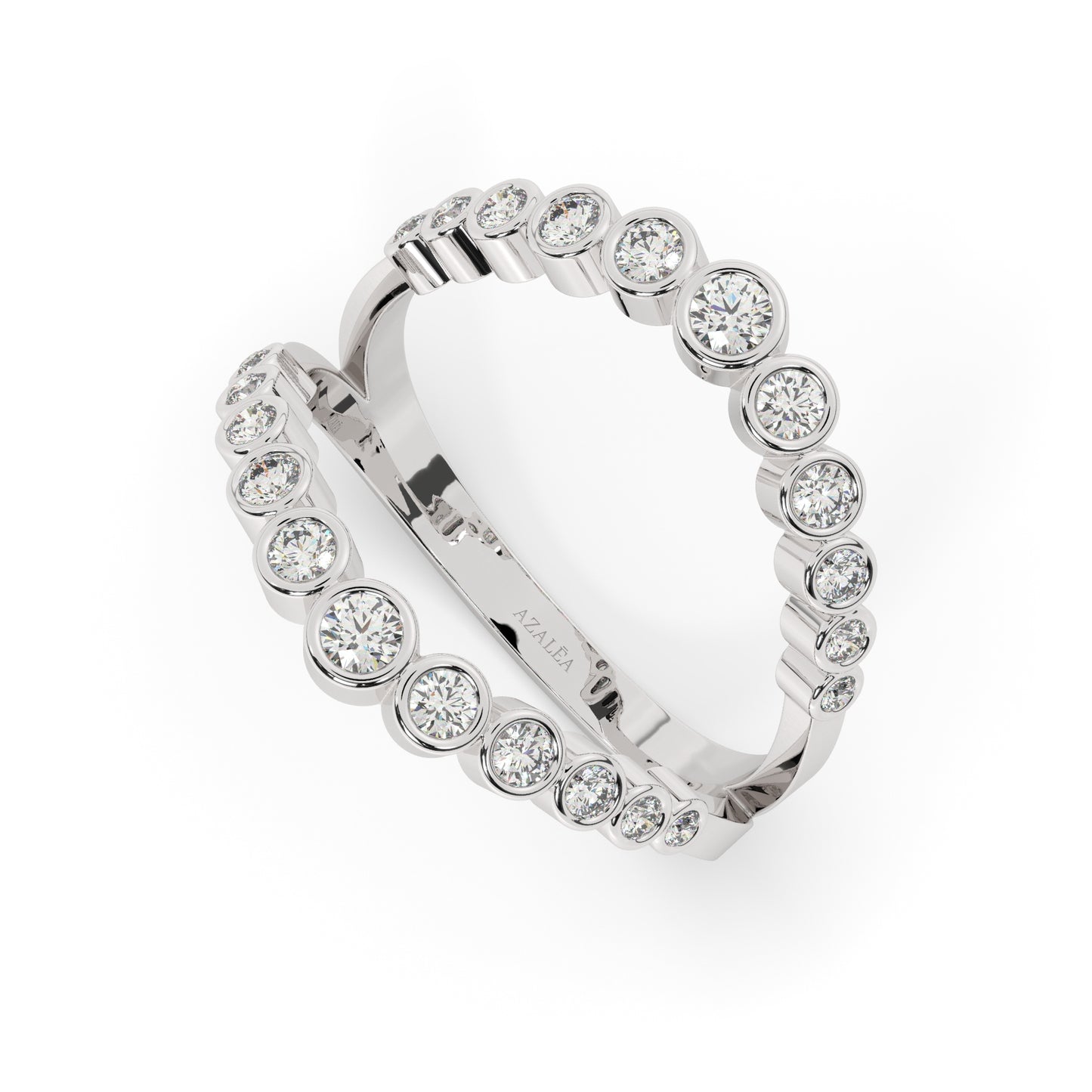 Double Ring Diamond Stacking Ring Band