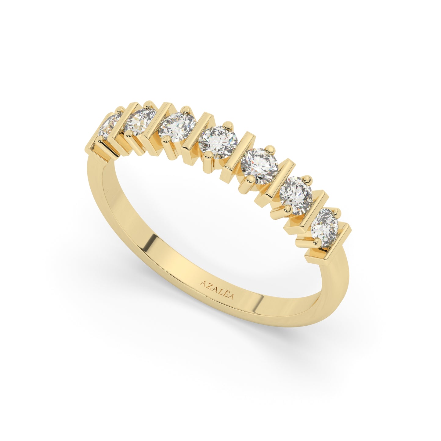 Half Eternity Diamond Wedding Band