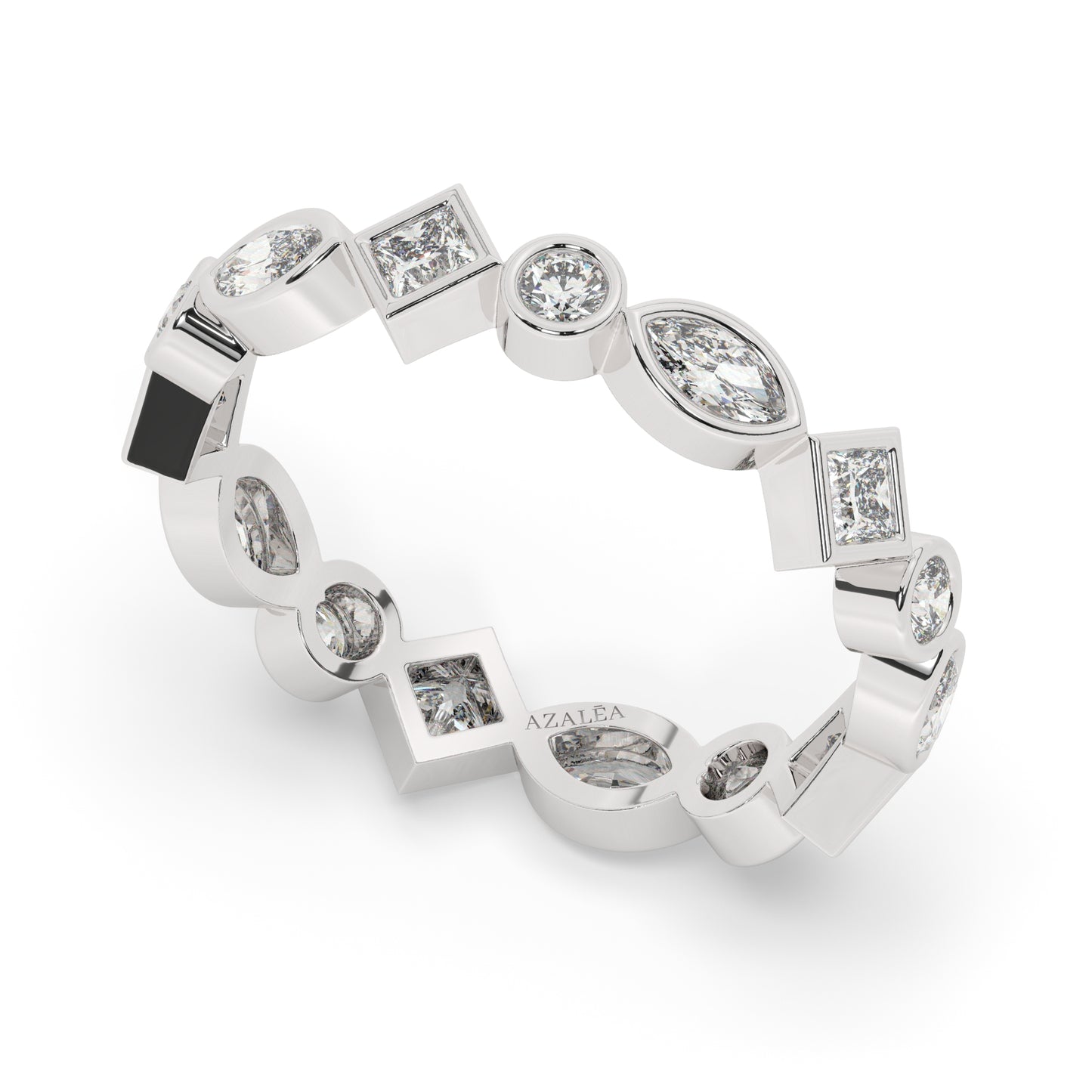 Princess Marquise and Round Diamond Eternity Band