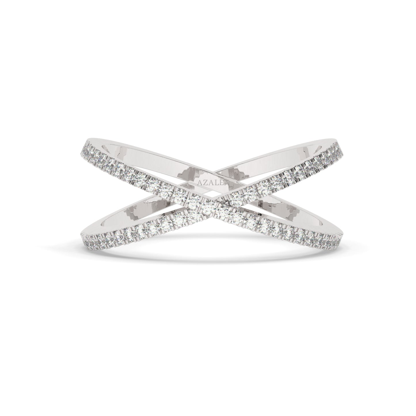 Gold Diamond Crisscross Ring