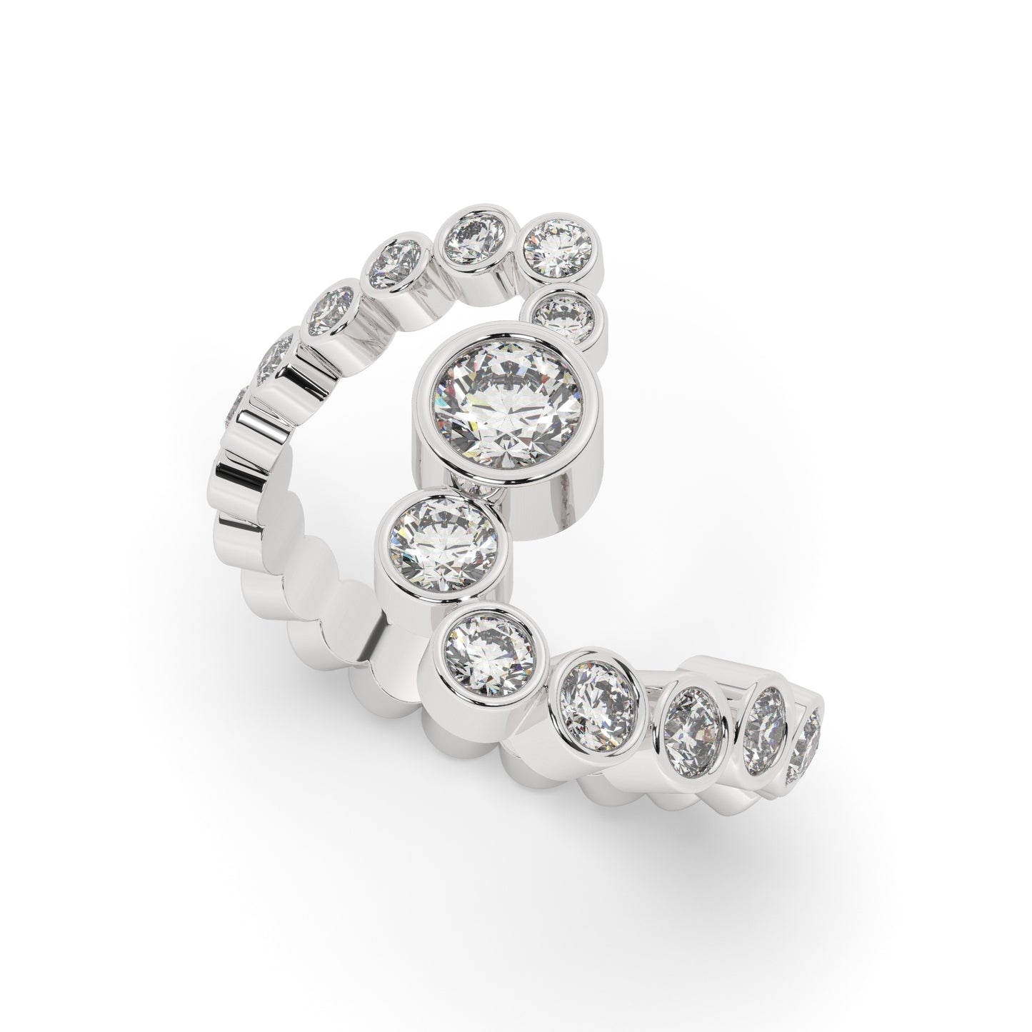 Diamond Spiral Ring