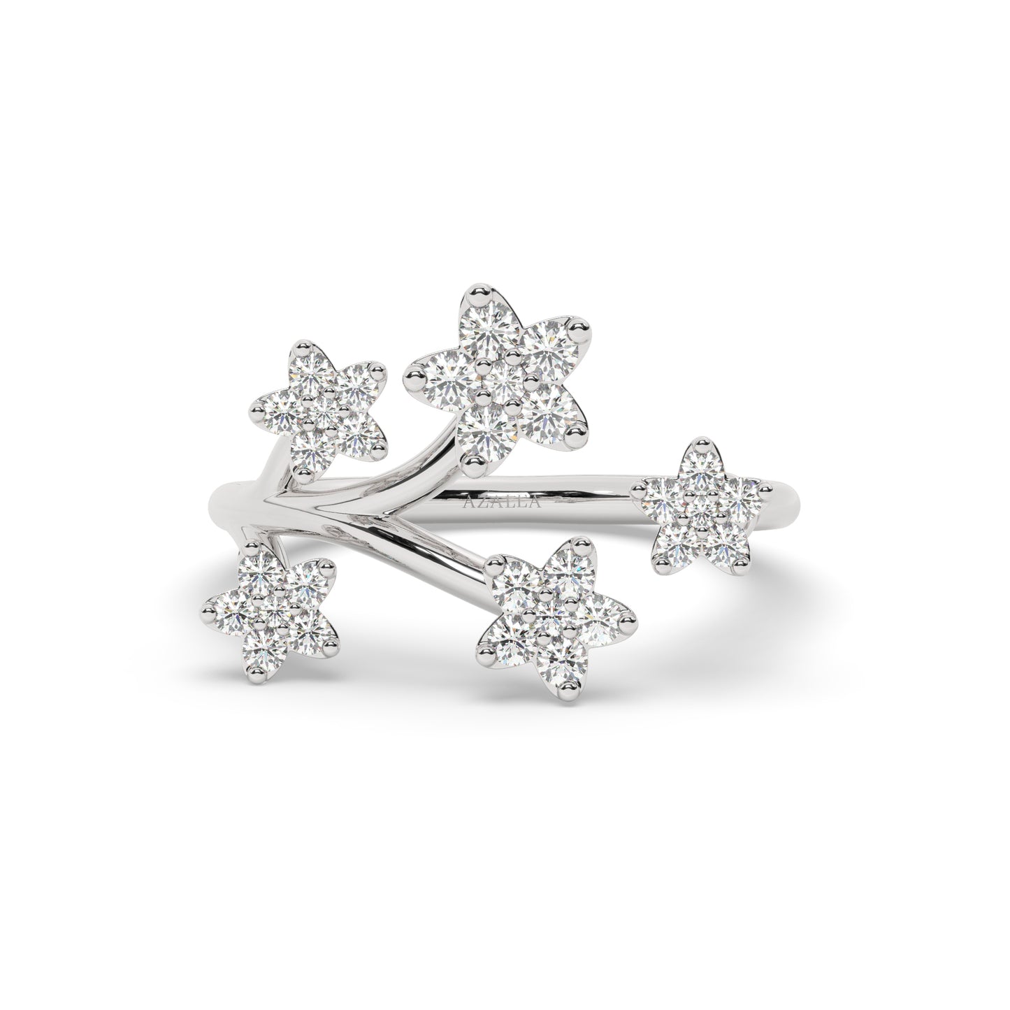Diamond Flower Stacking Ring
