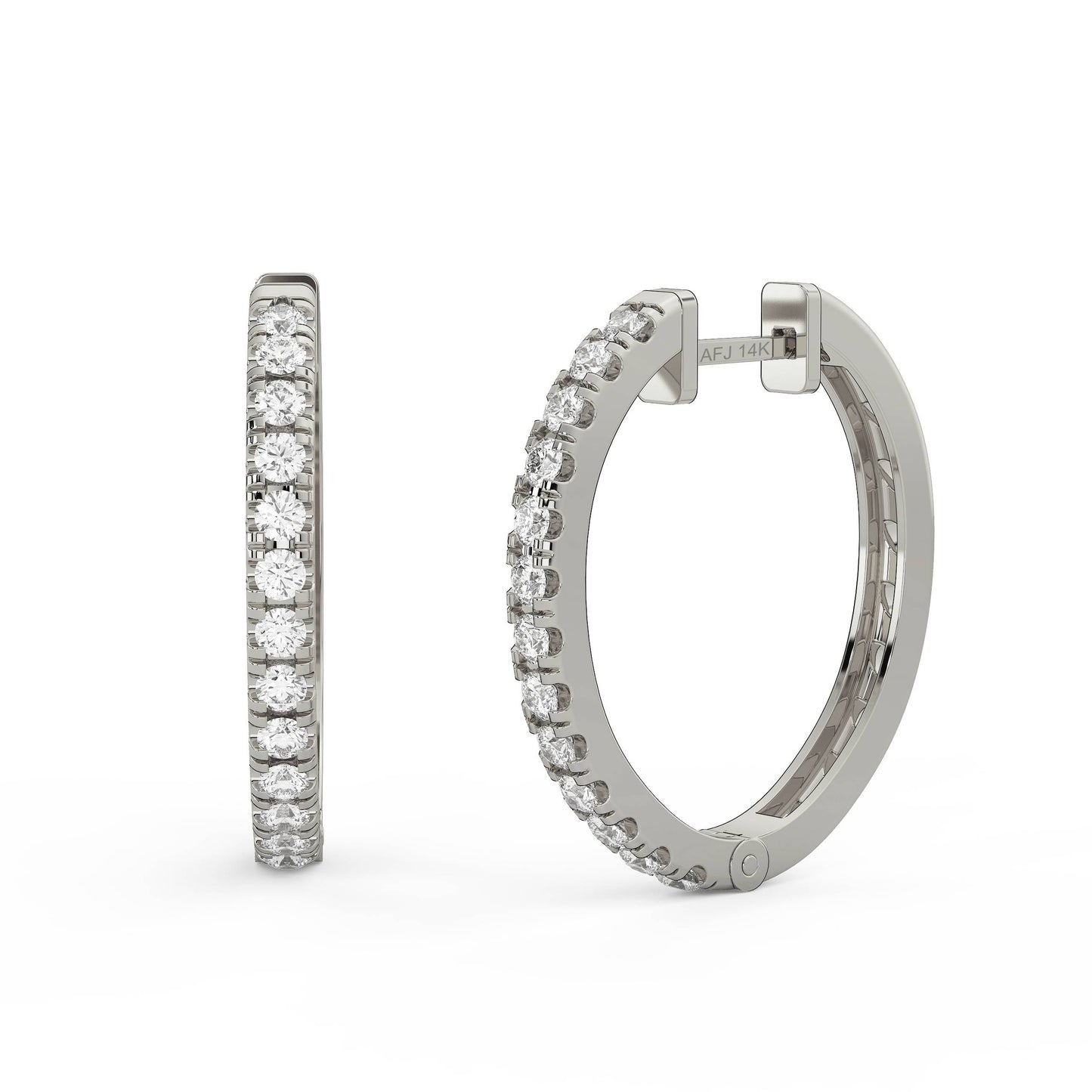 Diamond Hoop Earrings